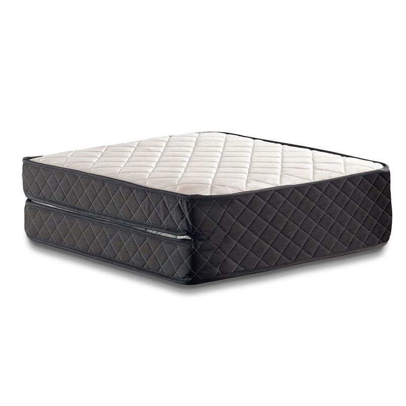 Casa si Gradina - Mobilier - Paturi si accesorii - Paturi - Pat pliabil, Hanah Home, metal, alb negru, 90x70x204 cm, saltea 15 cm - Infinity.ro