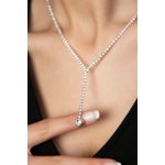 Fashion, accesorii si bijuterii - Femei - Bijuterii femei - Coliere femei - Colier, Heliophilia, metal, zirconiu, argintiu, lungime lant 44 cm - Infinity.ro