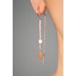 Fashion, accesorii si bijuterii - Femei - Bijuterii femei - Cercei femei - Cercei, Heliophilia, femei, argint 925, rose gold, antialergic, 938ELS3975 - Infinity.ro