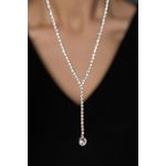 Fashion, accesorii si bijuterii - Femei - Bijuterii femei - Coliere femei - Colier, Heliophilia, metal, zirconiu, argintiu, lungime lant 44 cm - Infinity.ro