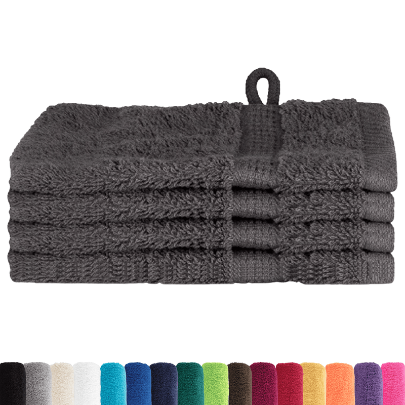 Casa si Gradina - Textile si covoare - Textile baie - Prosoape - Prosoape de baie 4 pcs Antracit 15 x 21 cm Bumbac - Infinity.ro