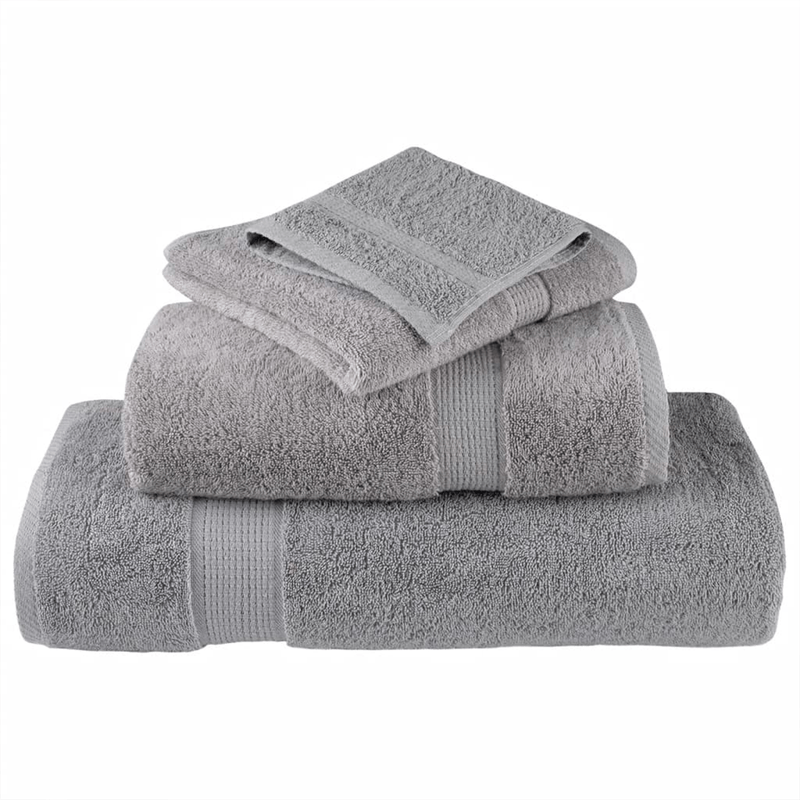 Casa si Gradina - Textile si covoare - Textile baie - Prosoape - Prosoape de baie 2 pcs Gri 15 x 21 cm Bumbac - Infinity.ro