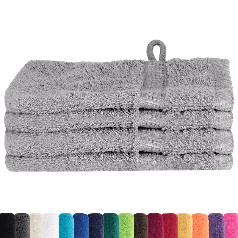 Casa si Gradina - Textile si covoare - Textile baie - Prosoape - Prosoape de baie 4 pcs Gri 15 x 21 cm Bumbac - Infinity.ro