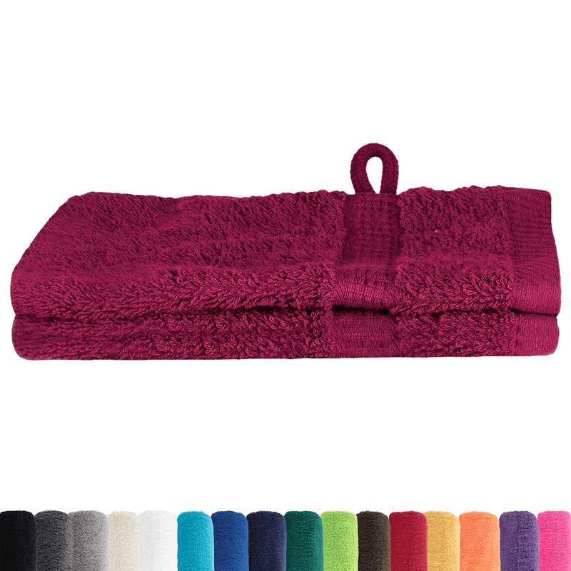 Casa si Gradina - Textile si covoare - Textile baie - Prosoape - Prosoape de baie 2 pcs Bordeaux 15 x 21 cm Bumbac - Infinity.ro