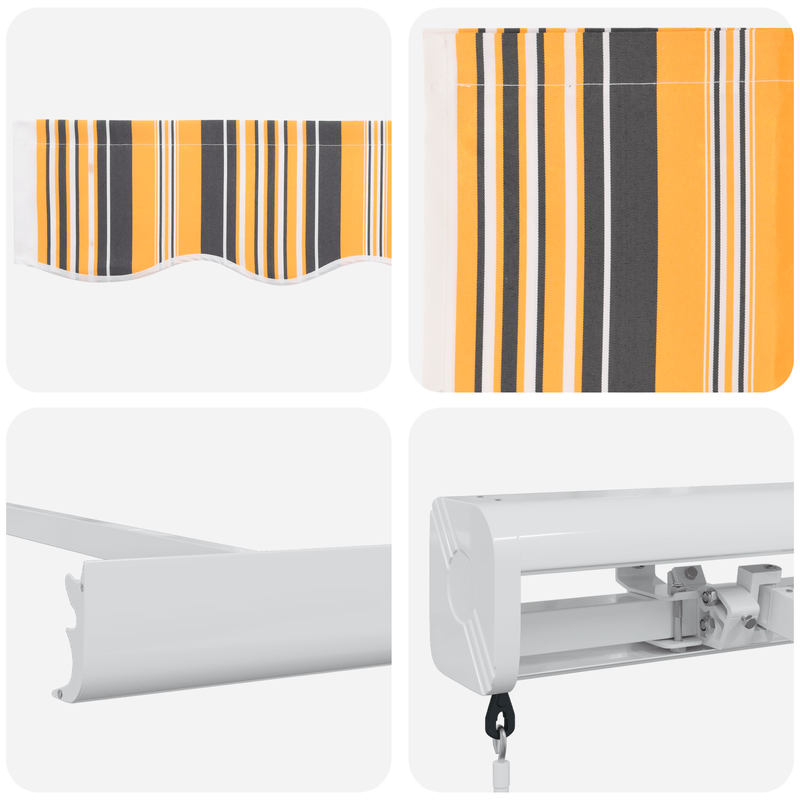 Casa si Gradina - Gradina si terasa - Umbrele si pavilioane - Umbrele - Copertina manuala retractabila cu dungi multicolore 300x250 cm - Infinity.ro