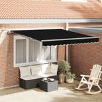 Casa si Gradina - Gradina si terasa - Umbrele si pavilioane - Pavilioane - Marchiza retractabila automata cu LED neagra 300x250 cm - Infinity.ro
