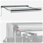 Casa si Gradina - Gradina si terasa - Umbrele si pavilioane - Pavilioane - Marchiza Retractabila Automata in Portocaliu si Maro, 300x250 cm - Infinity.ro