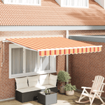 Casa si Gradina - Gradina si terasa - Umbrele si pavilioane - Umbrele - Copertina manuala retractabila galbena si portocalie 350x250 cm - Infinity.ro