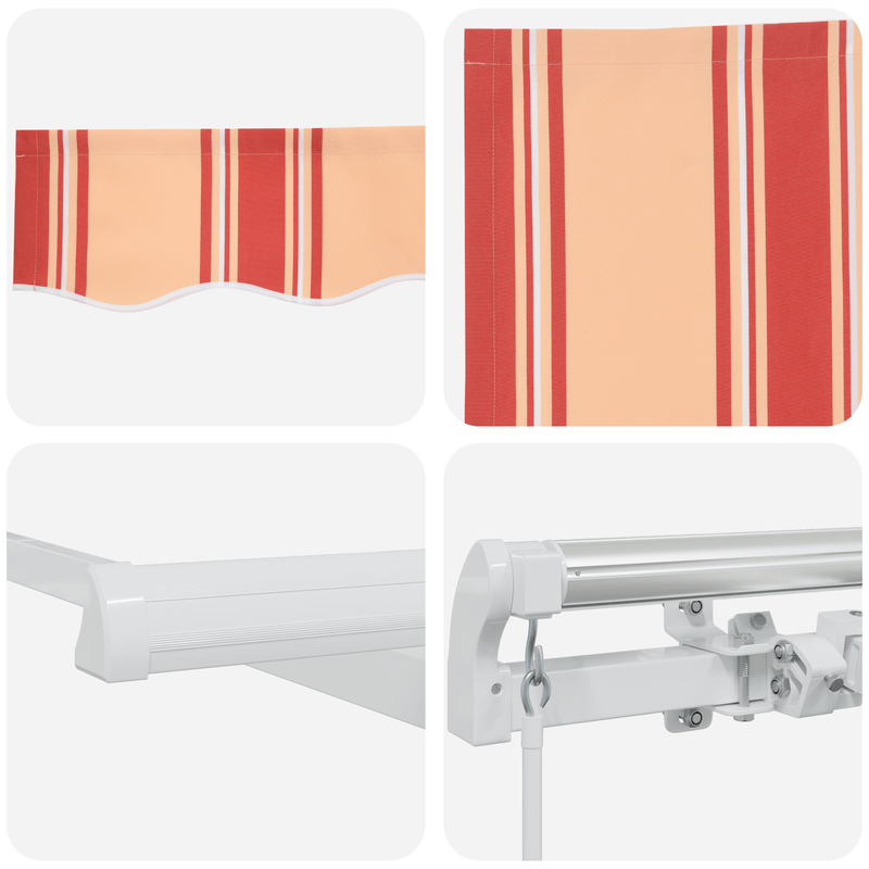 Casa si Gradina - Gradina si terasa - Umbrele si pavilioane - Umbrele - Copertina manuala retractabila galbena si portocalie 350x250 cm - Infinity.ro