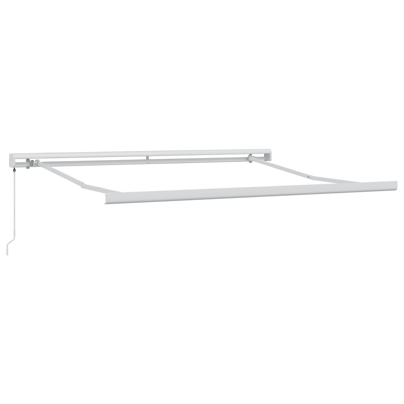 Casa si Gradina - Gradina si terasa - Umbrele si pavilioane - Umbrele - Copertina manuala retractabila Rosie si Alba cu Dungi 350x250 cm - Infinity.ro