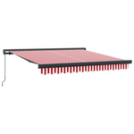 Casa si Gradina - Gradina si terasa - Umbrele si pavilioane - Umbrele - Copertina manuala retractabila cu dungi rosii si albe 300x250 cm - Infinity.ro