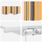 Casa si Gradina - Gradina si terasa - Umbrele si pavilioane - Umbrele - Copertina manuala retractabila cu dungi multicolore 300x250 cm - Infinity.ro