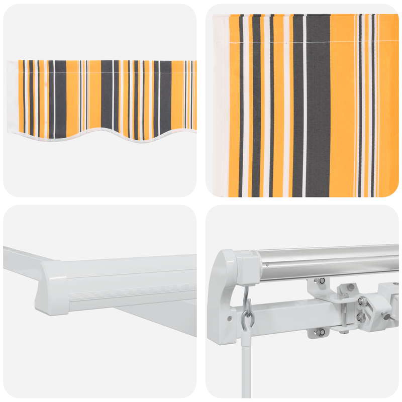 Casa si Gradina - Gradina si terasa - Umbrele si pavilioane - Umbrele - Copertina manuala retractabila cu dungi multicolore 300x250 cm - Infinity.ro