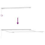 Casa si Gradina - Gradina si terasa - Umbrele si pavilioane - Pavilioane - Umbra retractabila manuala cu dungi multicolore 450x300 cm - Infinity.ro