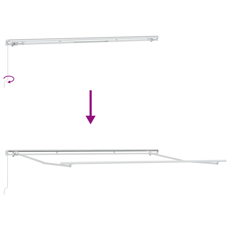 Casa si Gradina - Gradina si terasa - Umbrele si pavilioane - Pavilioane - Umbra retractabila manuala cu dungi multicolore 450x300 cm - Infinity.ro