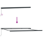 Casa si Gradina - Gradina si terasa - Umbrele si pavilioane - Pavilioane - Marchiza manuala retractabila in portocaliu si maro, 450 x 300 cm - Infinity.ro