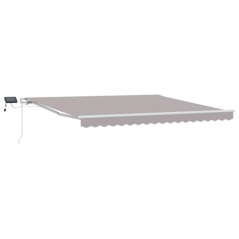 Casa si Gradina - Gradina si terasa - Umbrele si pavilioane - Pavilioane - Marchiza manuala retractabila cu LED gri deschis 400x300 cm - Infinity.ro