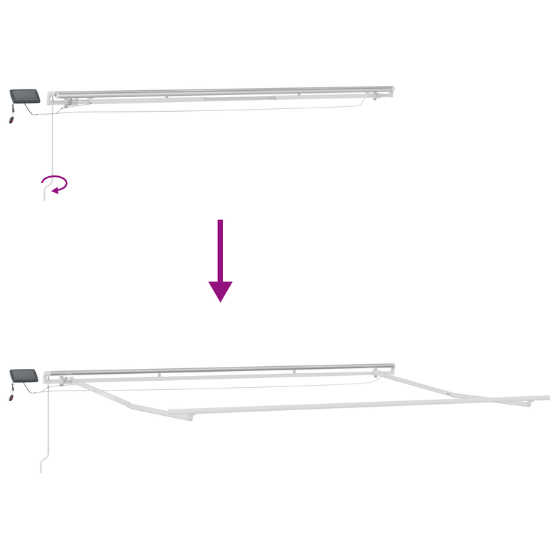 Casa si Gradina - Gradina si terasa - Umbrele si pavilioane - Pavilioane - Marchiza manuala retractabila cu LED gri deschis 400x300 cm - Infinity.ro