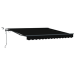 Casa si Gradina - Gradina si terasa - Umbrele si pavilioane - Umbrele - Copertina automata retractabila  cu LED Negru 350x250 cm - Infinity.ro