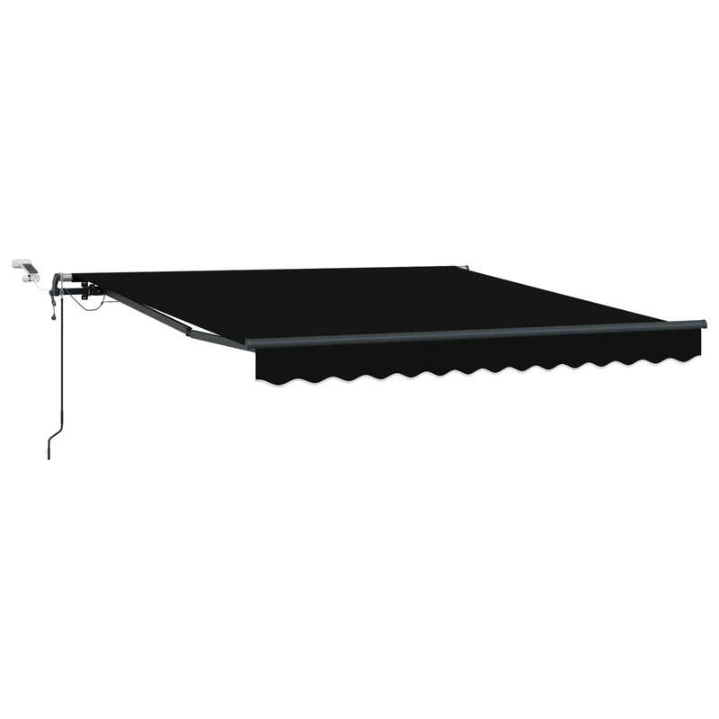 Casa si Gradina - Gradina si terasa - Umbrele si pavilioane - Umbrele - Copertina automata retractabila  cu LED Negru 350x250 cm - Infinity.ro