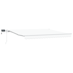 Casa si Gradina - Gradina si terasa - Umbrele si pavilioane - Umbrele - Copertina manuala retractabila cu LED Alb 400x300 cm - Infinity.ro