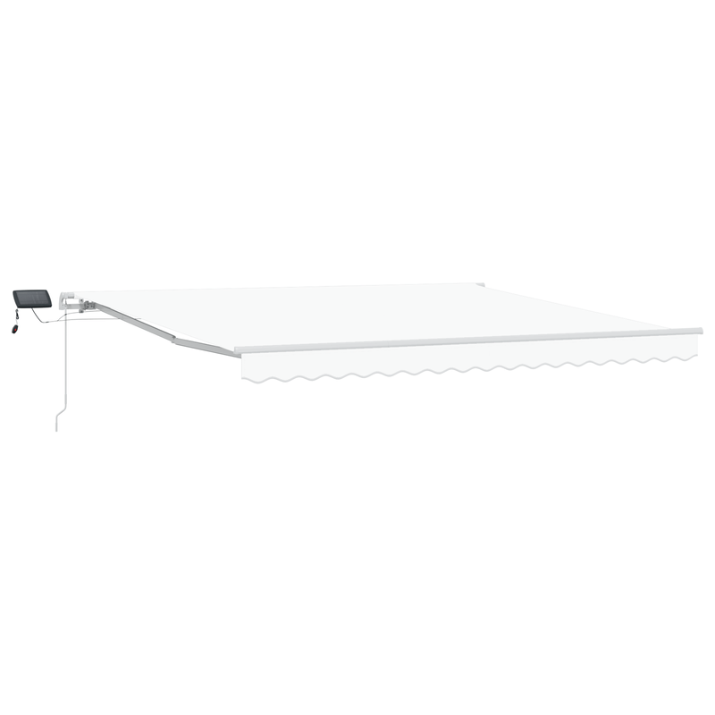 Casa si Gradina - Gradina si terasa - Umbrele si pavilioane - Umbrele - Copertina manuala retractabila cu LED Alb 400x300 cm - Infinity.ro