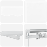 Casa si Gradina - Gradina si terasa - Umbrele si pavilioane - Umbrele - Copertina manuala retractabila cu LED Alb 400x300 cm - Infinity.ro