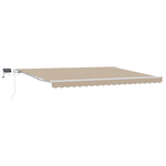 Casa si Gradina - Gradina si terasa - Umbrele si pavilioane - Umbrele - Copertina manuala retractabila cu LED Bej 450x300 cm - Infinity.ro