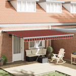 Casa si Gradina - Gradina si terasa - Umbrele si pavilioane - Umbrele - Copertina retractabila automata portocalie si maro 450x300 cm - Infinity.ro