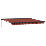 Casa si Gradina - Gradina si terasa - Umbrele si pavilioane - Umbrele - Copertina retractabila automata portocalie si maro 450x300 cm - Infinity.ro