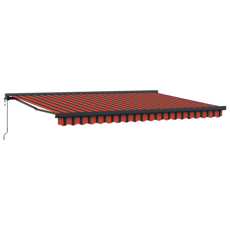 Casa si Gradina - Gradina si terasa - Umbrele si pavilioane - Umbrele - Copertina retractabila automata portocalie si maro 450x300 cm - Infinity.ro