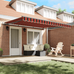 Casa si Gradina - Gradina si terasa - Umbrele si pavilioane - Umbrele - Copertina retractabila manuala portocalie si maro 400x350 cm - Infinity.ro