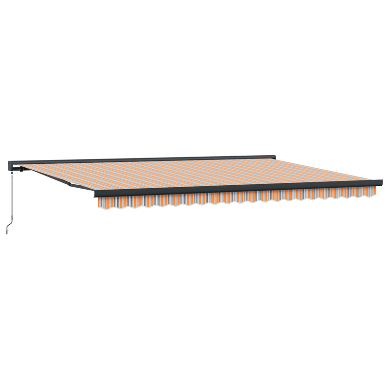 Casa si Gradina - Gradina si terasa - Umbrele si pavilioane - Umbrele - Copertina retractabila manuala cu dungi multicolore 500x300 cm - Infinity.ro