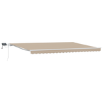 Casa si Gradina - Gradina si terasa - Umbrele si pavilioane - Umbrele - Copertina retractabila manuala  cu LED Bej 500x300 cm - Infinity.ro