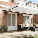 Casa si Gradina - Gradina si terasa - Umbrele si pavilioane - Umbrele - Copertina automata retractabila  Alb 500x350 cm - Infinity.ro