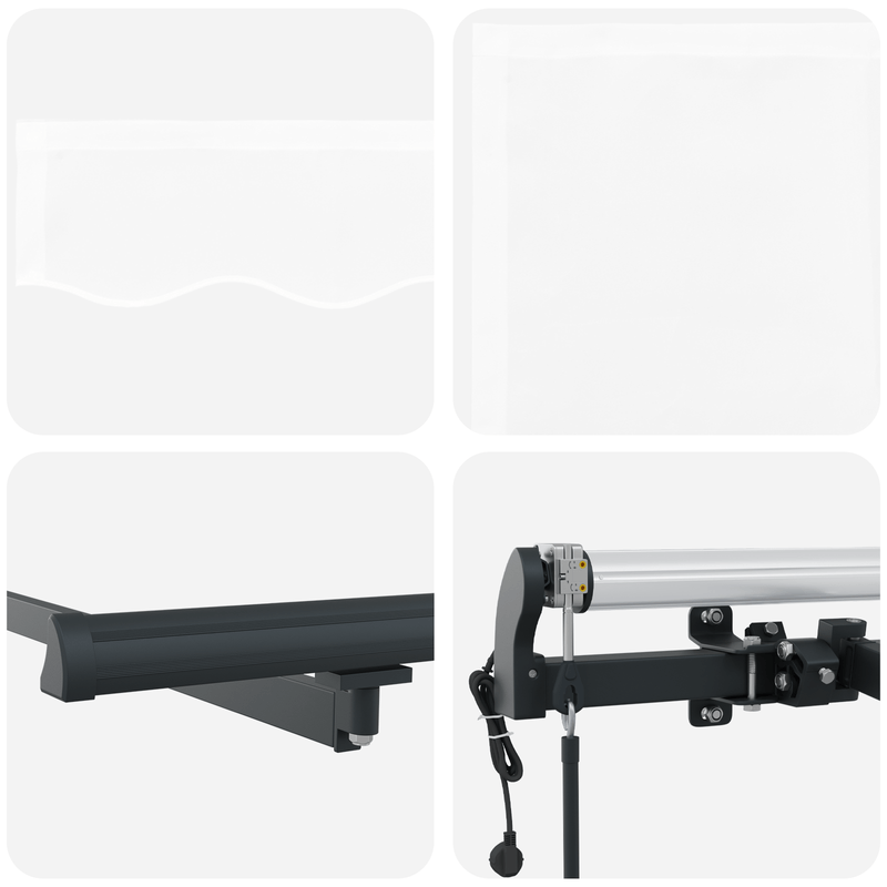 Casa si Gradina - Gradina si terasa - Umbrele si pavilioane - Umbrele - Copertina automata retractabila  Alb 500x350 cm - Infinity.ro