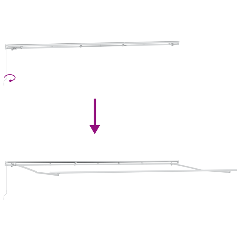 Casa si Gradina - Gradina si terasa - Umbrele si pavilioane - Pavilioane - Marchiza retractabila manuala Portocalie si Alba 600x300 cm - Infinity.ro