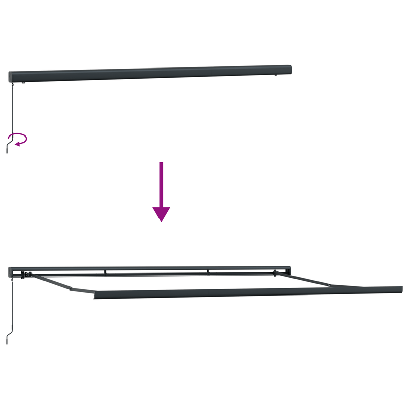 Casa si Gradina - Gradina si terasa - Umbrele si pavilioane - Pavilioane - Marchiza manuala retractabila galbena si portocalie 500x300 cm - Infinity.ro