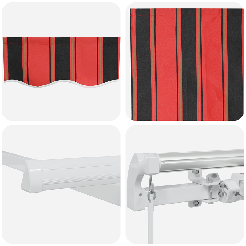 Casa si Gradina - Gradina si terasa - Umbrele si pavilioane - Pavilioane - Marchiza retractabila manuala portocalie si maro 600x300 cm - Infinity.ro