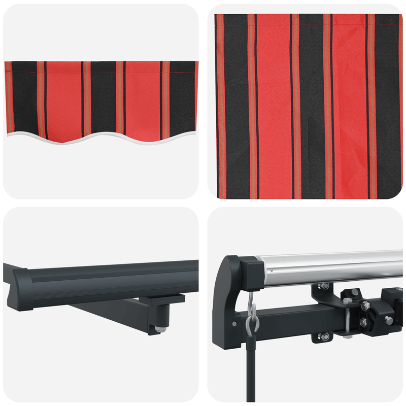 Casa si Gradina - Gradina si terasa - Umbrele si pavilioane - Pavilioane - Marchiza retractabila manuala portocalie si maro 600x350 cm - Infinity.ro