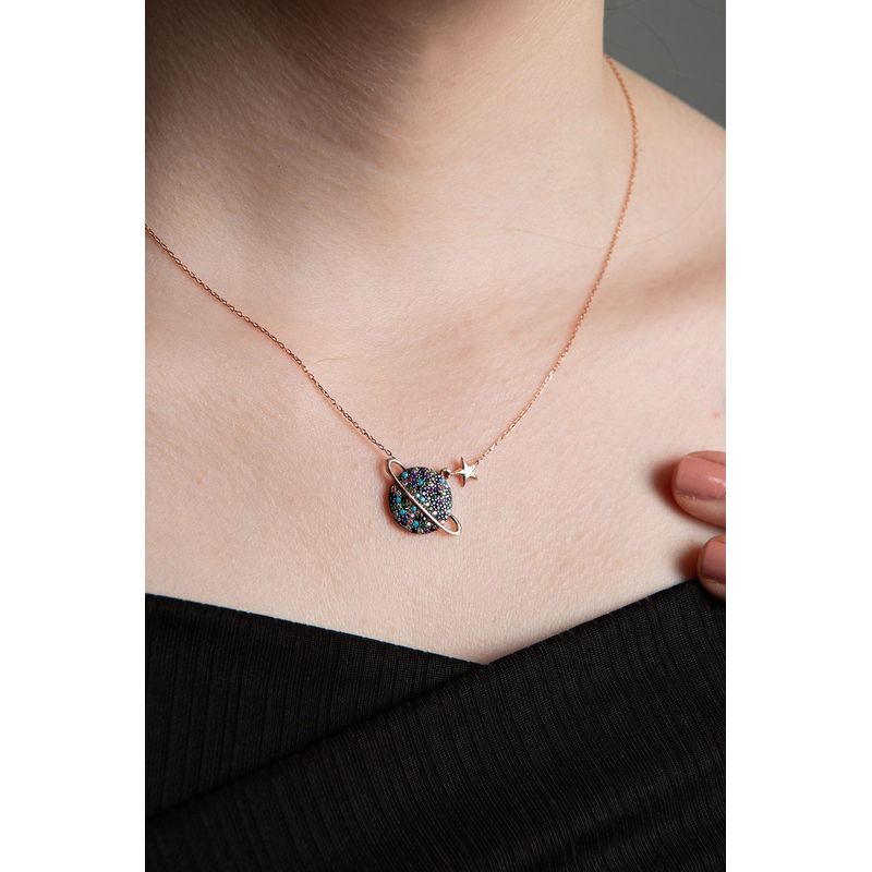 Fashion, accesorii si bijuterii - Femei - Bijuterii femei - Coliere femei - Colier, Heliophilia, argint 925, multicolor, 43 cm, 938ELS5672 - Infinity.ro