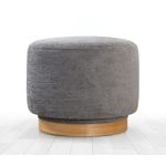 Casa si Gradina - Mobilier - Scaune si fotolii - Tabureti - Taburet, Atelier Del Sofa, 100% bumbac, gri, 55x55x43 cm - Infinity.ro