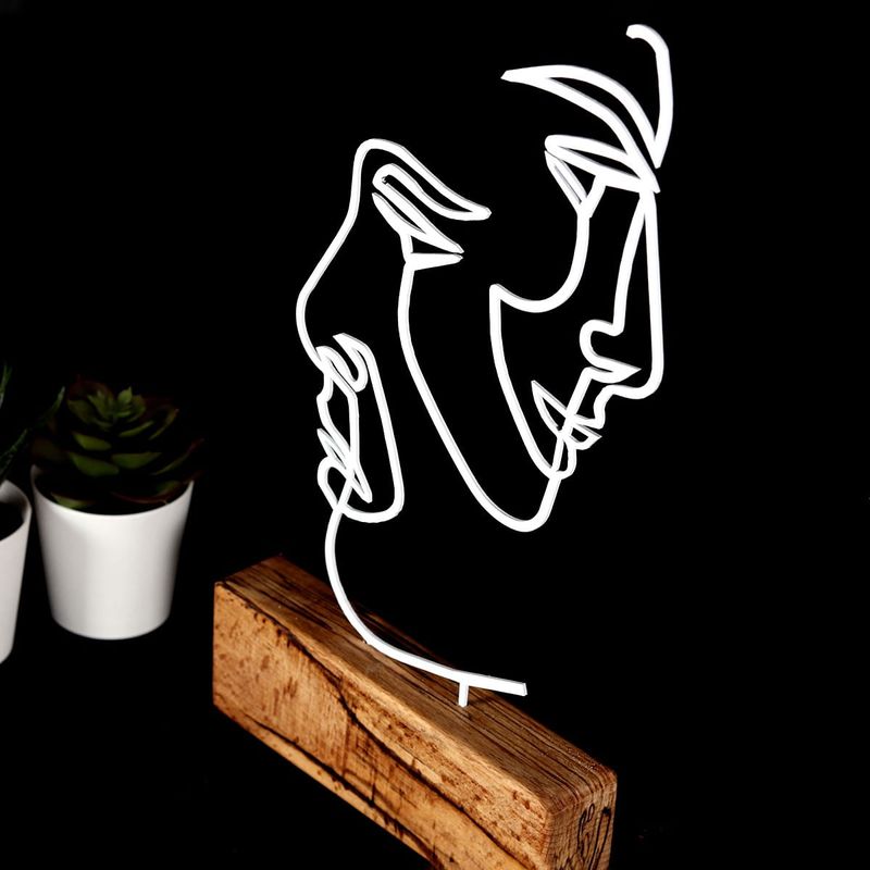 Casa si Gradina - Decoratiuni - Obiecte de arta - Obiect decorativ, Aberto Design, metal, alb, 17x38x3.5 cm - Infinity.ro