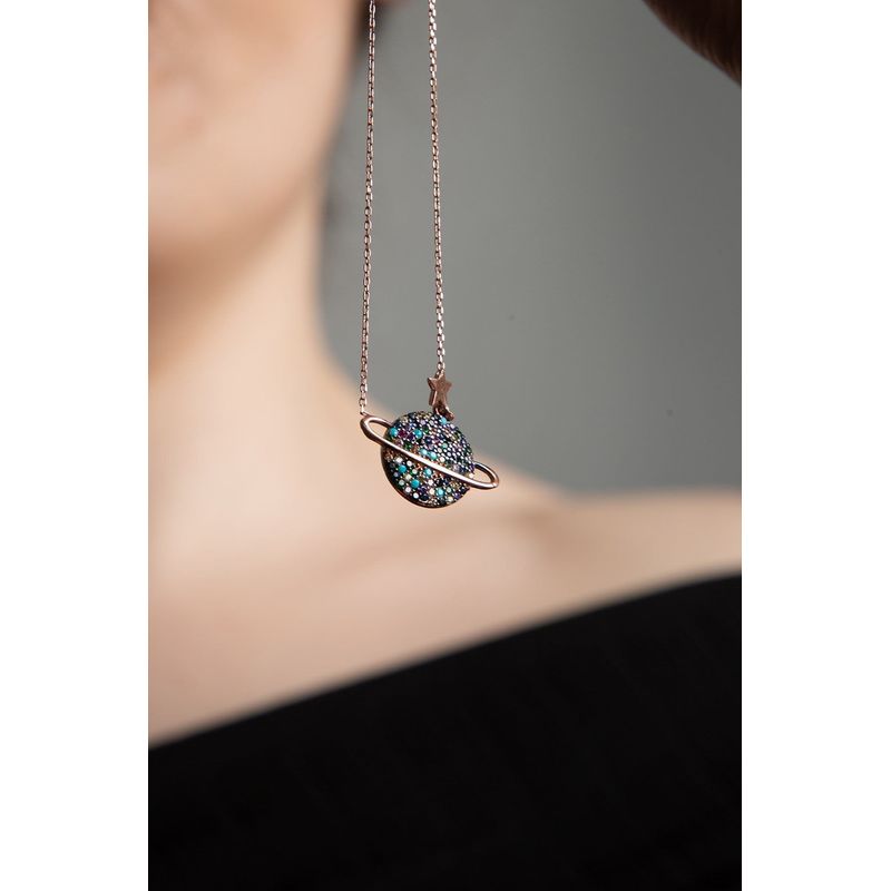 Fashion, accesorii si bijuterii - Femei - Bijuterii femei - Coliere femei - Colier, Heliophilia, argint 925, multicolor, 43 cm, 938ELS5672 - Infinity.ro