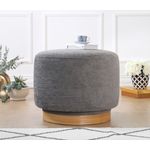 Casa si Gradina - Mobilier - Scaune si fotolii - Tabureti - Taburet, Atelier Del Sofa, 100% bumbac, gri, 55x55x43 cm - Infinity.ro