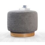 Casa si Gradina - Mobilier - Scaune si fotolii - Tabureti - Taburet, Atelier Del Sofa, 100% bumbac, gri, 55x55x43 cm - Infinity.ro