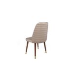 Casa si Gradina - Mobilier - Scaune si fotolii - Scaune - Set scaune, Hanah Home, catifea, crem auriu, 50x49x90 cm, 4 bucati - Infinity.ro