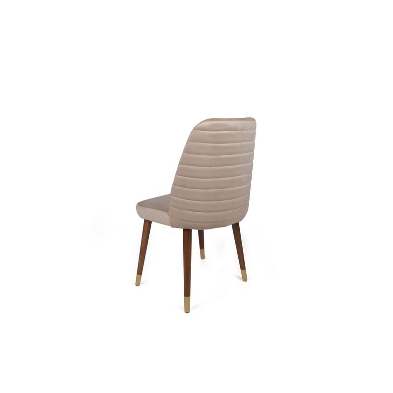 Casa si Gradina - Mobilier - Scaune si fotolii - Scaune - Set scaune, Hanah Home, catifea, crem auriu, 50x49x90 cm, 4 bucati - Infinity.ro