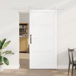 Casa si Gradina - Constructii - Usi interior, exterior si garaj - Usi interior - Usa Glisanta  cu Set de Accesorii Alb 93x202 cm Lemn Masiv de Pin - Infinity.ro