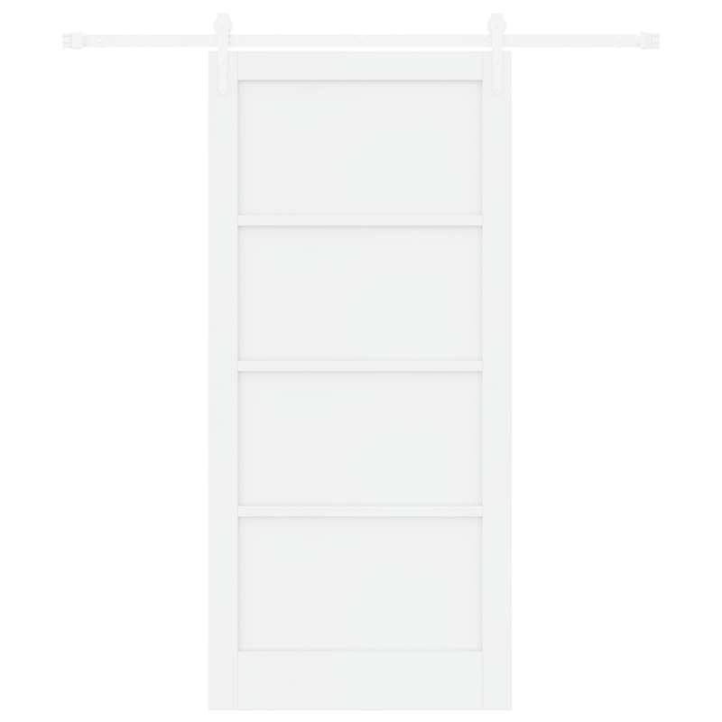 Casa si Gradina - Constructii - Usi interior, exterior si garaj - Usi interior - Usa Glisanta  cu Set de Accesorii Alb 93x202 cm Lemn Masiv de Pin - Infinity.ro